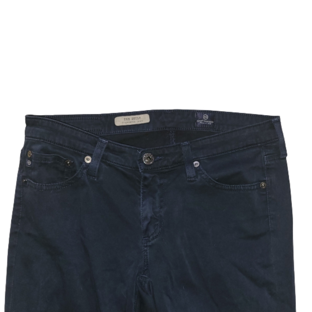 AG Adriano Goldschmied The Stilt Cigarette Jean Navy Blue Colored Size 4/27 Reg - Picture 8 of 14